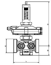 Regulator różnicy ciśnienia gwintowany  1 4002 2X  HERZ - Katalog armatury